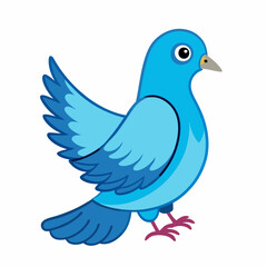 Blue pigeon bird stock illustration