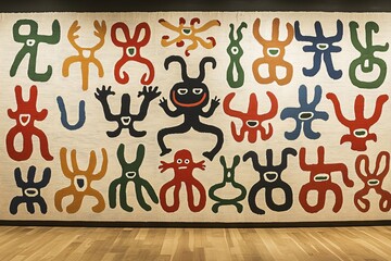 Colorful Abstract Wall Art with Geometric Shapes