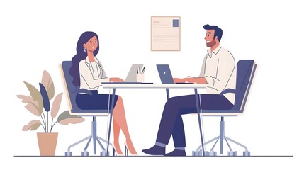 HR Manager Explaining Company Values to Job Candidate for Mutual Understanding