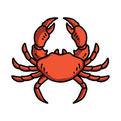 Crab vector icon logo illustration white background