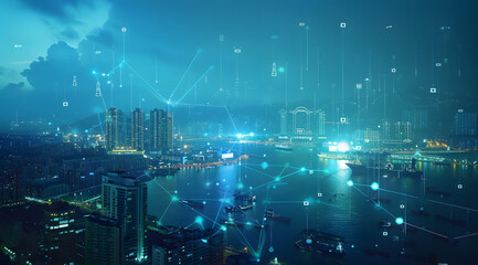 Smart city iot concept map