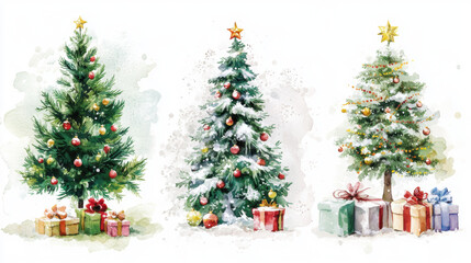 Christmas Tree Watercolor.