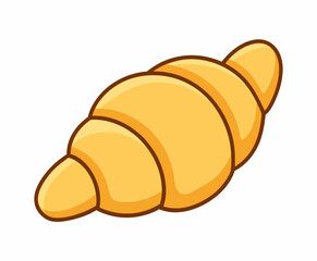 Croissant isolated stock illustration