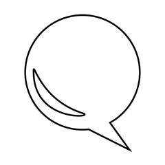 Speech bubble pin isolated on white. Line icons of speech bubbles. Simple outline sign. Idea. Call out bubble. 