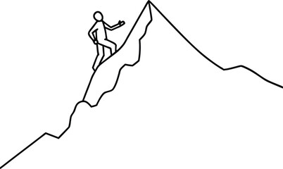 Climb High and Color Bold Vector Art for Young Rock Climbers
