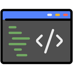 coding filled line icon