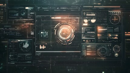 Transparent tech interfaces layered over a muted backdrop with clean lines