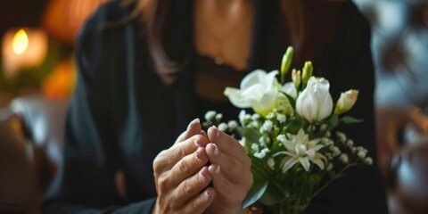Close-up of a bereavement coordinator assisting families with care and support during a difficult time