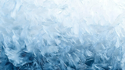 Abstract Ice Texture with Frost Patterns and Cool Blue Hues