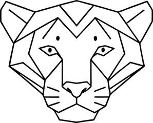 Geometric Jaguar for Kids Easy Coloring Fun
