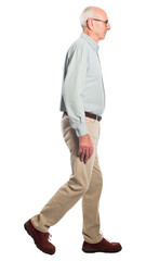 Naklejka premium PNG A senior man walking standing adult.