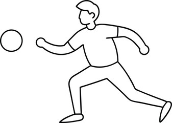  dodgeball player vector 