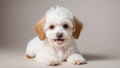 Obraz premium Adorable Fluffy Puppy Sitting