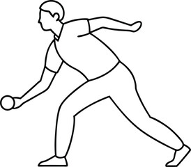 Cricket Fielder in Action Fun Coloring Page for Kids
