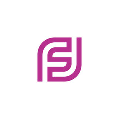 Fototapeta premium Monogram Letter F FF logo design vector template
