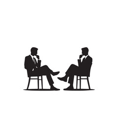 Business man thinking silhouette. Professional man standing. Business man thinking logo, vector design.
