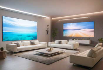 Fototapeta premium Digital era living room.