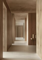 Modern Wooden Hallway Interior Design