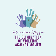 Fototapeta premium International Day for the Elimination of Violence against Women vector design template good for celebration usage. flat design. eps 10.