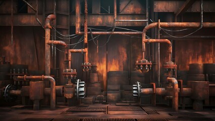 Grunge rusty metal industrial background