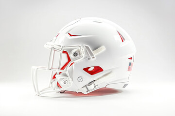 Fototapeta premium American football helmet white background. Different views.