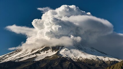 snow covered mountains