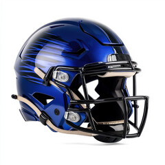 Fototapeta premium Blue Football Helmet Isolated