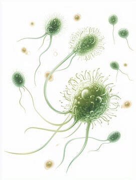 Types of worm parasite collection, types of Human intestinal parasites set, medical internal infection with ascariasis, thorny headed worm, giardia, whipworm, hookworm, liver fluke, tapeworm, coccidia