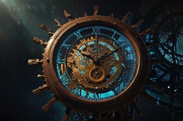 Fragments of Time: A Surreal Exploration of a Shattered Clock