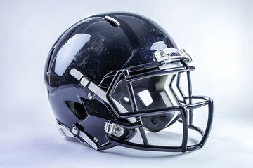 Fototapeta premium Modern football helmet on a white background.