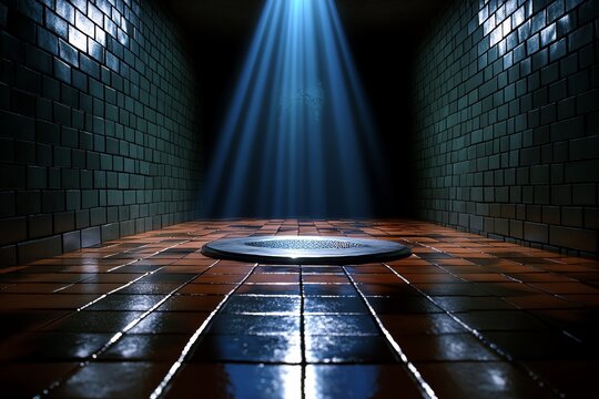 A dungeon prison filled with notorious criminals, each plotting escape from their dark, damp cells