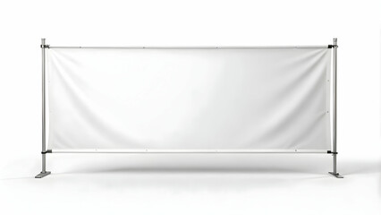 A vinyl banner mockup with space for an advertisement or design, isolated on a clean white background