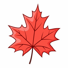 Red autumn maple leaf stock illustration