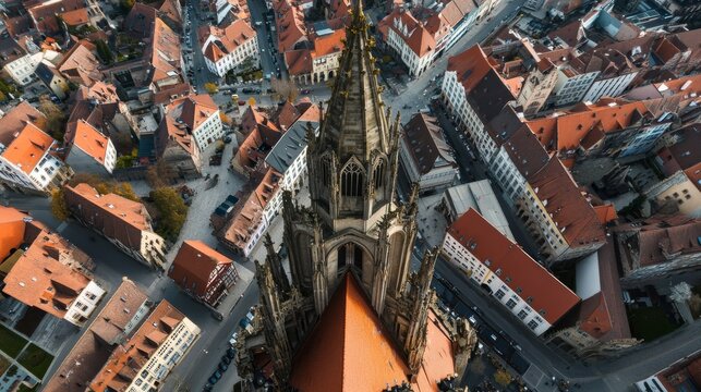 Ulm cathedral's aerial.