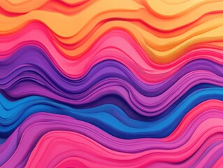 A vibrant abstract design featuring colorful waves that evoke creativity and energy, perfect for backgrounds and artistic projects.