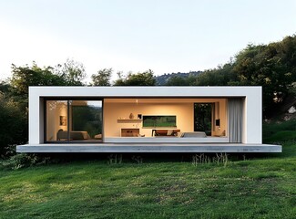 Modern Minimalist Home Design With Large Windows