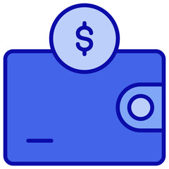 Wallet Blue Icon