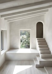 Minimalist Interior Design with White Walls and Natural Light