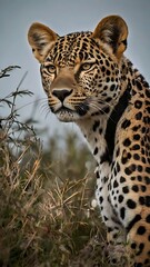 Naklejka premium leopard in the tree