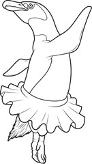 Penguin Basketball player Basketball Animal Vector Graphic Art Illustration