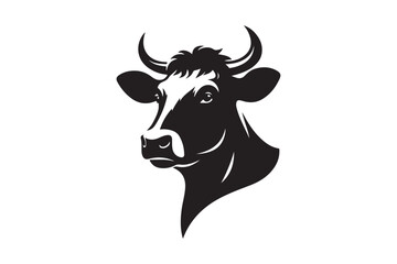 Cow head clipart silhouette