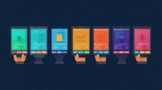 Developer testing website responsiveness on multiple devices, cross-browser compatibility, user experience optimization, very realistic