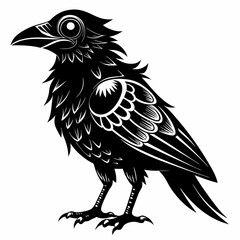 Halloween Bird Black silhouette