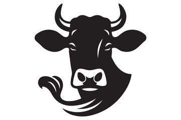 Cow head clipart silhouette