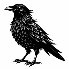 Halloween Bird Black silhouette