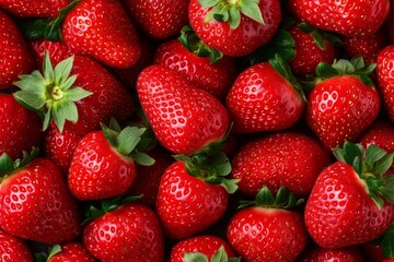 Close-Up of Fresh Red Strawberries - Healthy Fruit