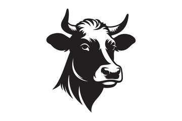 Cow head clipart silhouette 