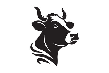 Cow head clipart silhouette 