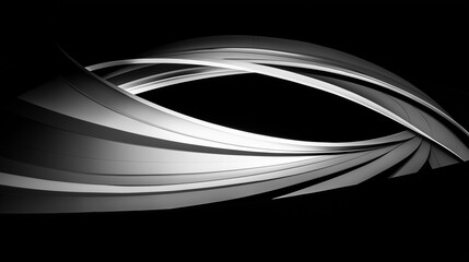 Fototapeta premium clean all black background with flowing shapes abstract background