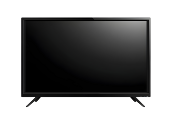 Modern TV set isolated on transparent or white background, png